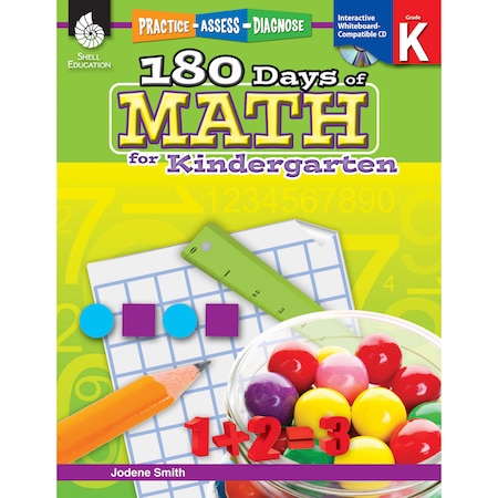 Shell Education 180 Days of Math Book, Grade K 50803